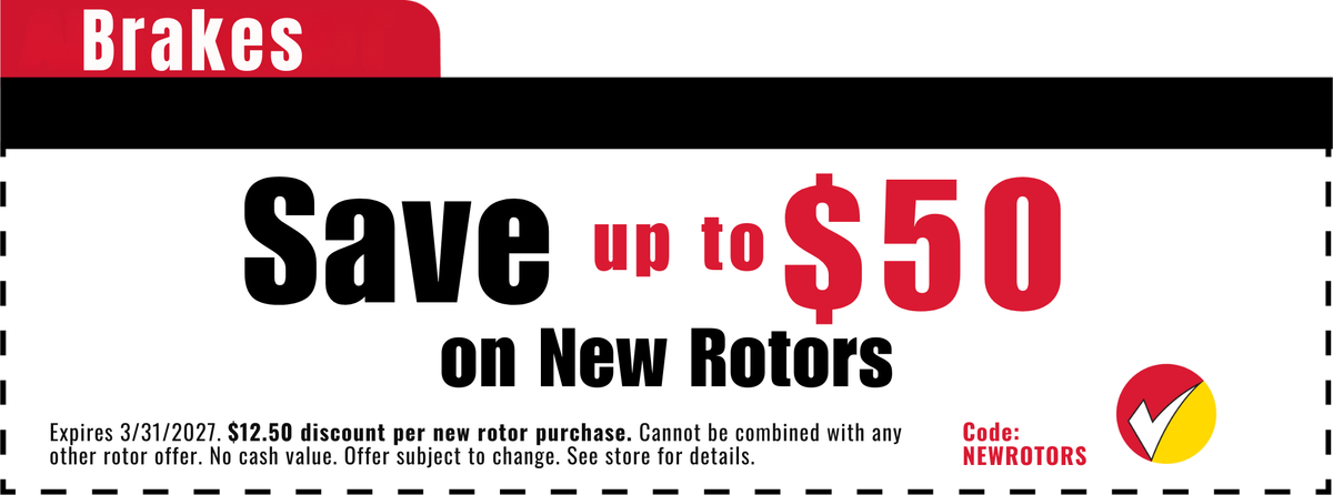 coupons, brake and tire check