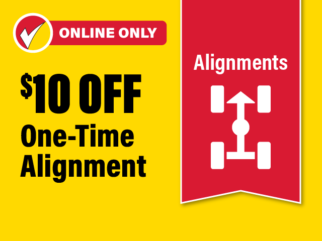 $10 off one-time alignment